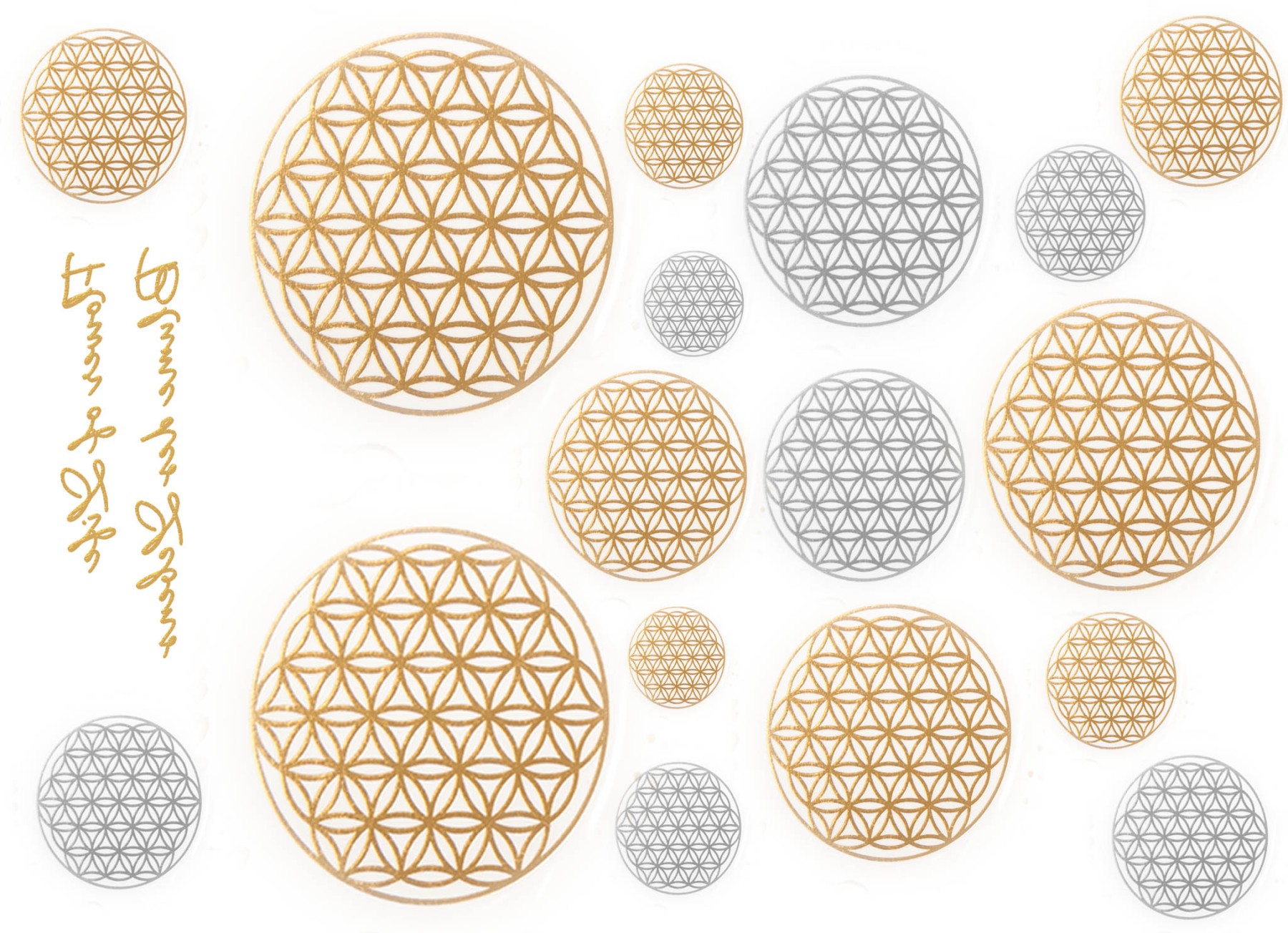 Blume des Lebens - Metallic Tattoo