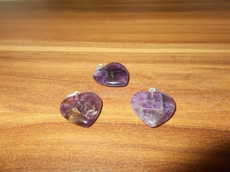 Amethyst - Herzanhänger 20mm