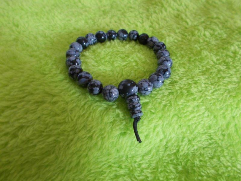 Schneeflockenobsidian - Kraft Armband