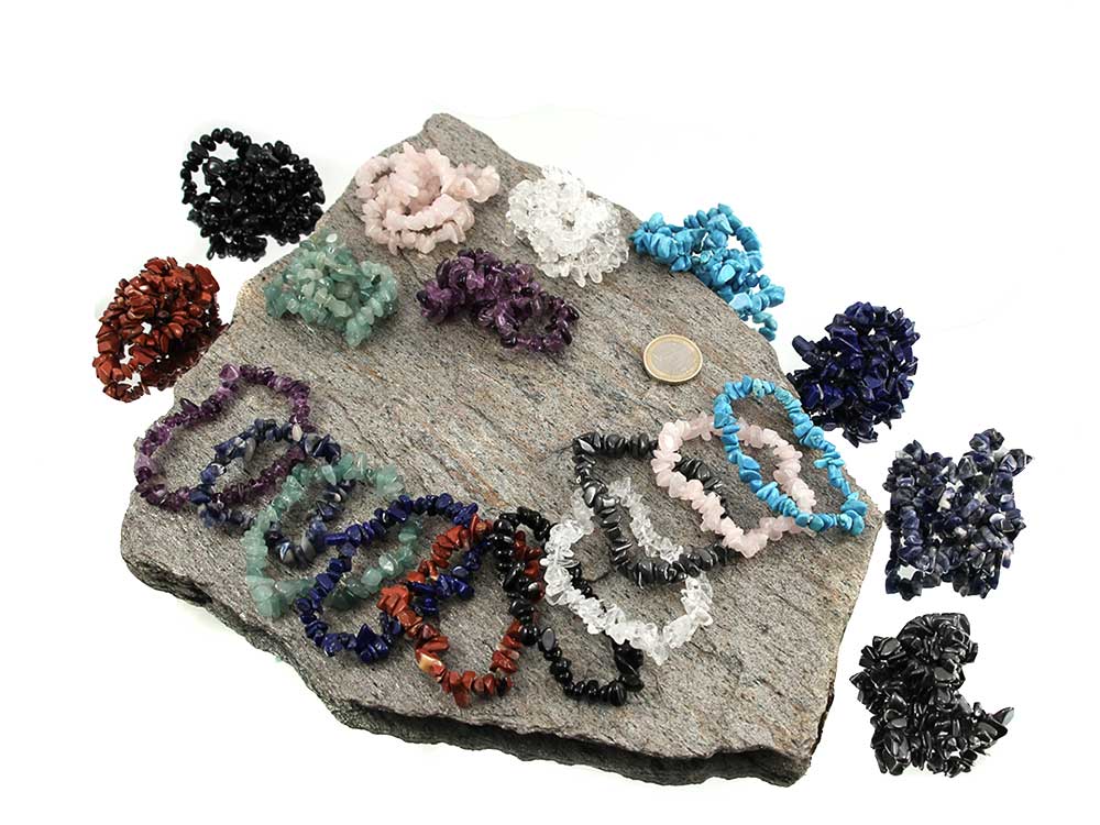Splitterarmband versch. Mineralien