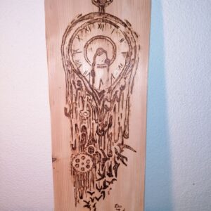 Holztafel mit verschiedenen Motiven - Handarbeit, gebrannt